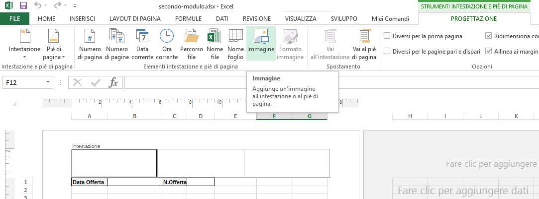Layout di pagina e carta intestata sul foglio di lavoro - SOS Excel