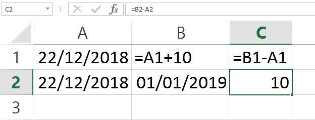 Operazioni tra date Excel