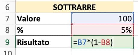 Formula per il calcolo di uno sconto