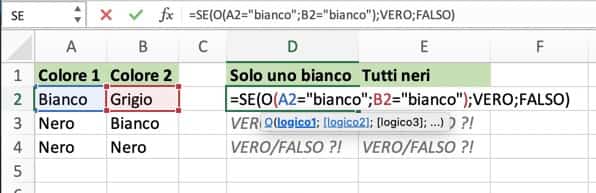 Esempio di funzione logica annidata O