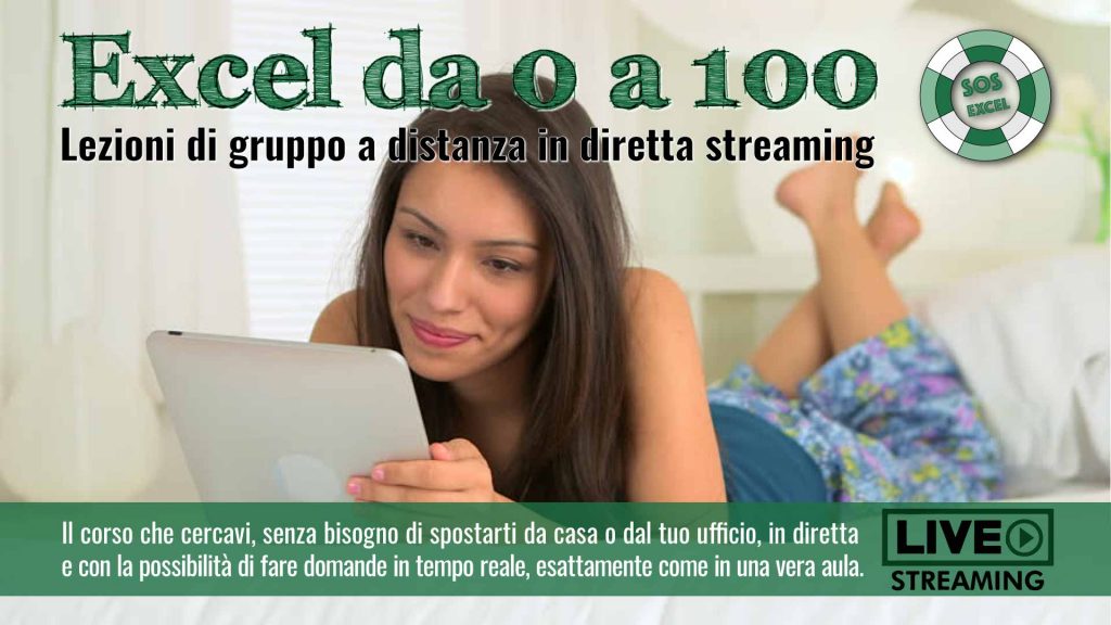 Corso di Excel Base online in diretta streaming