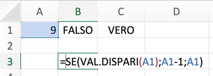 Arrotonda un numero dispari al numero pari inferiore