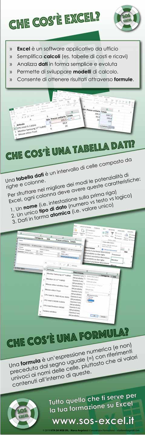 Le basi di Excel - Poster Infographic